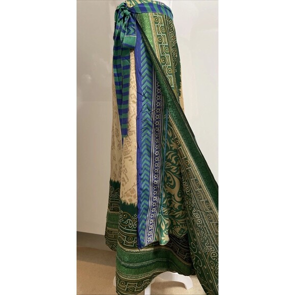 Junglee Billee Wrap Skirt Reversible Layered Boho Indian Free Size Fits Most NWT - Picture 7 of 12